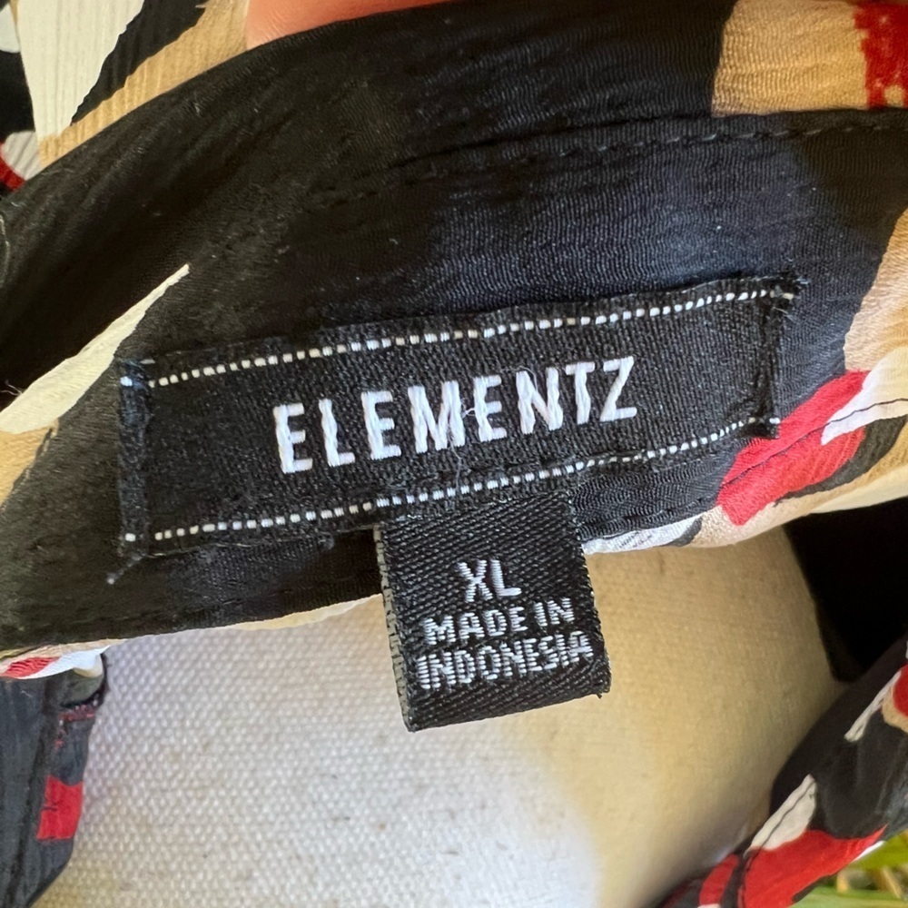 Elementz ladies 34 sleeve blouse button-down NWOT extra large - Picture 11 of 16